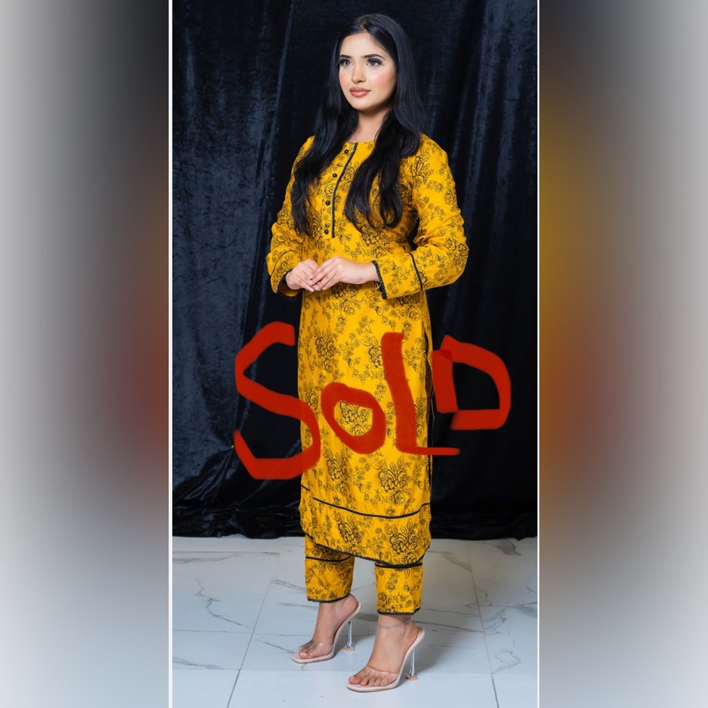 Pakiatani 2pc Block Print Shalwar Kameez